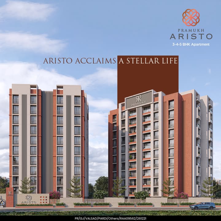Pramukh Group,  Pramukh, Pramukhgroup, Pramukhhomes, Aristo, PramukhAristo, Class, Comfort, RealEstate, LuxuryLifestyle, ExplorePage, Vapi