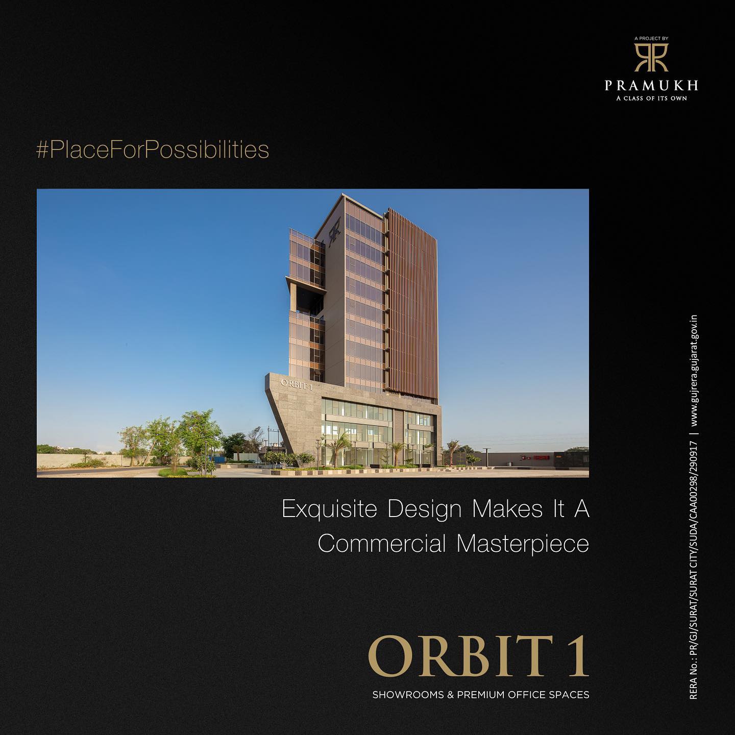 Pramukh Group,  Commercial, CommercialSpace, BusinessHub, Surat, CommercialProperty, Orbit1, CommercialProject, Showrooms, OfficeSpace, PlaceForPossibilities