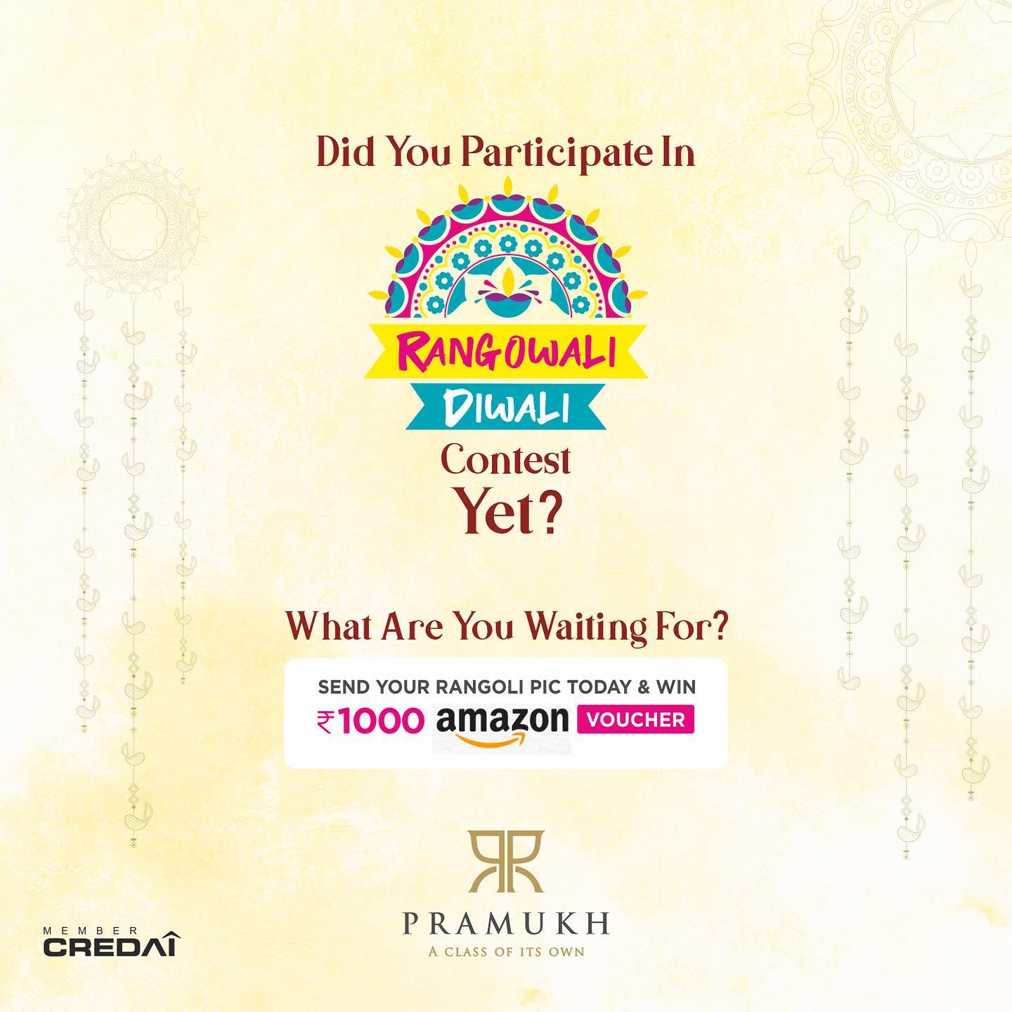Pramukh Group,  rangoli, RangoWaliDiwali, contest, RangowaliDiwali, PramukhGroup, RealEstate, AClassOfItsOwn, RangoWaliDiwali, DiwaliContest2020, prizes