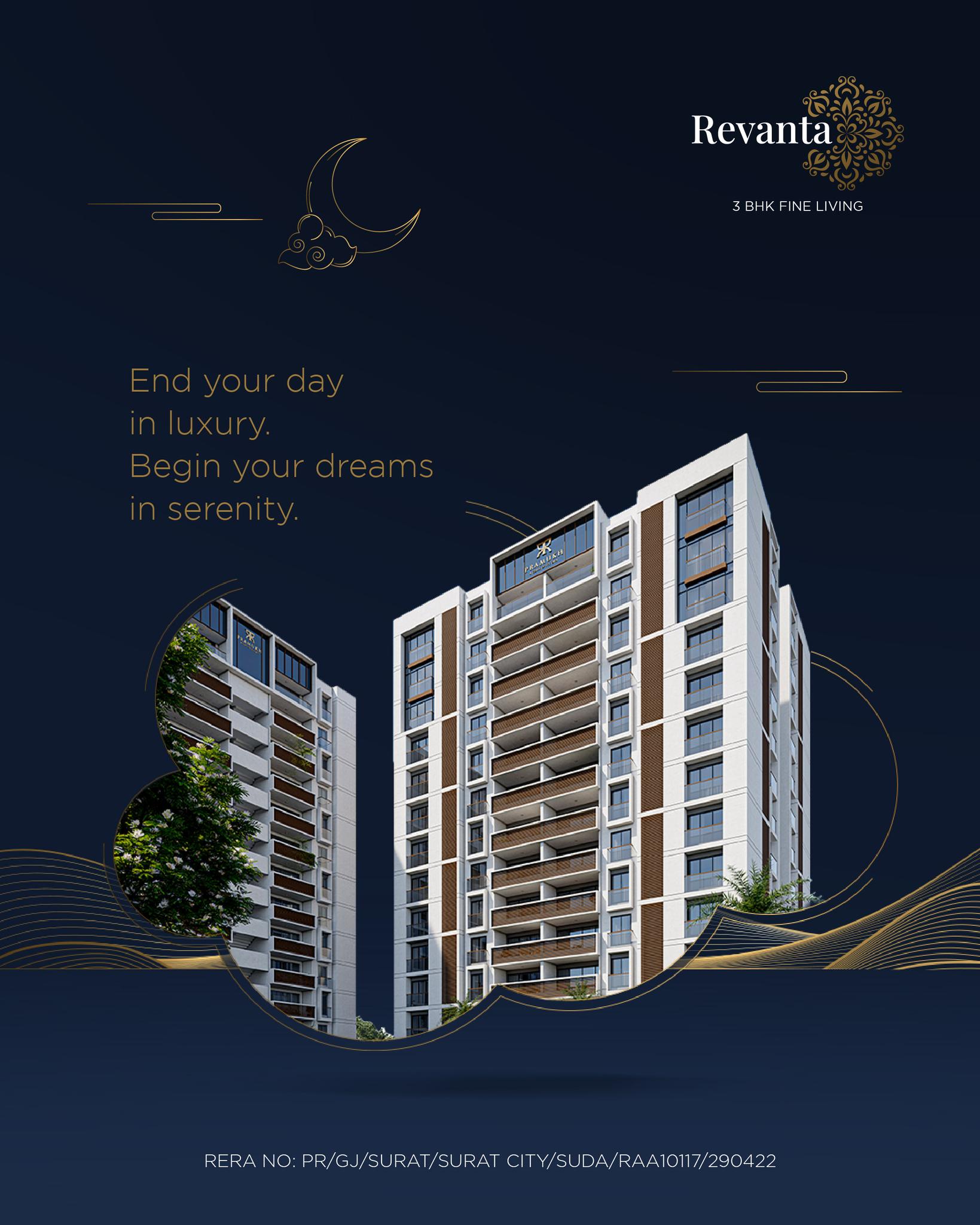 Pramukh Group,  pramukh, pramukhhomes, pramukhgroup, realestatedeveloper, Revanta, Surat, Vesu, 3BHKApartments
