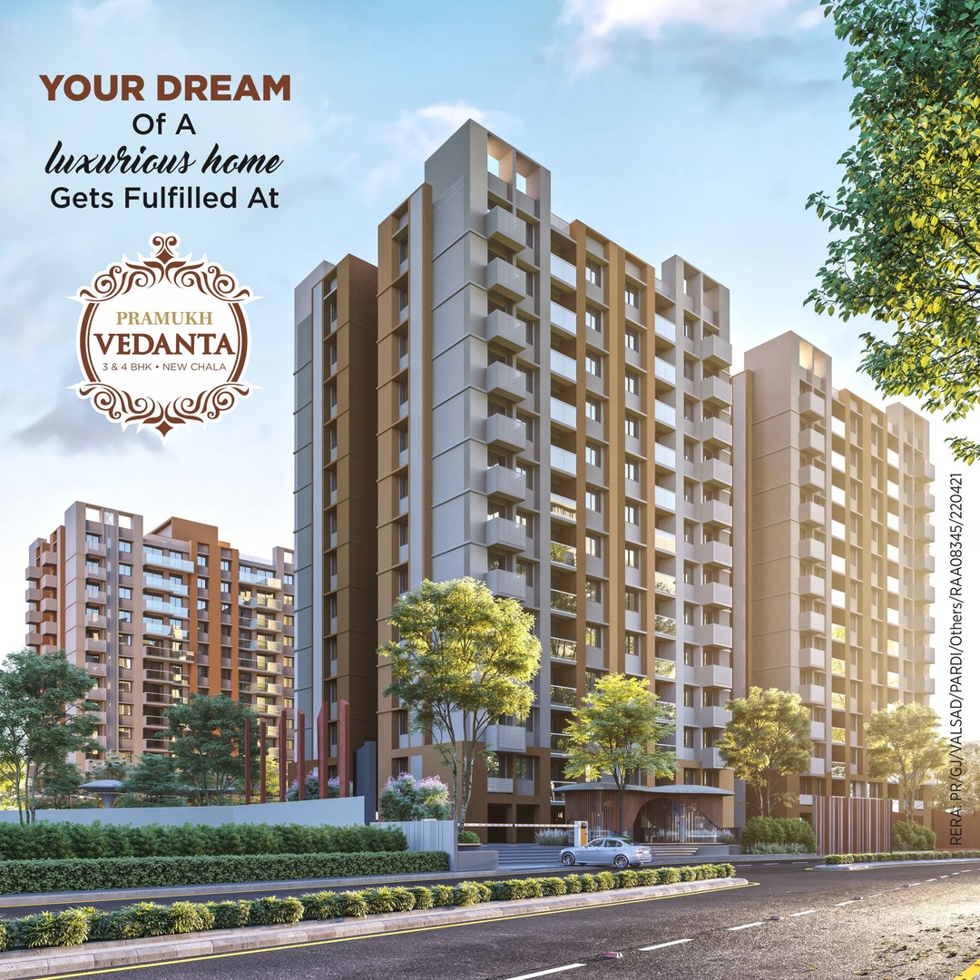 Pramukh Group,  PramukhGroup, Vedanta, 3BHK, 4BHK, LuxuryLiving, Silvassa, RealEstate, Residential