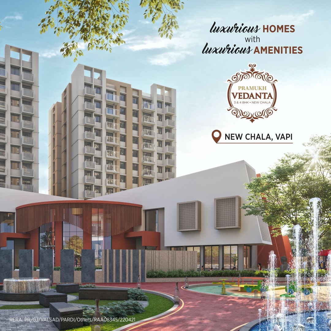 Pramukh Group,  PramukhGroup, Vedanta, 3BHK, 4BHK, LuxuryLiving, Silvassa, RealEstate, Residential