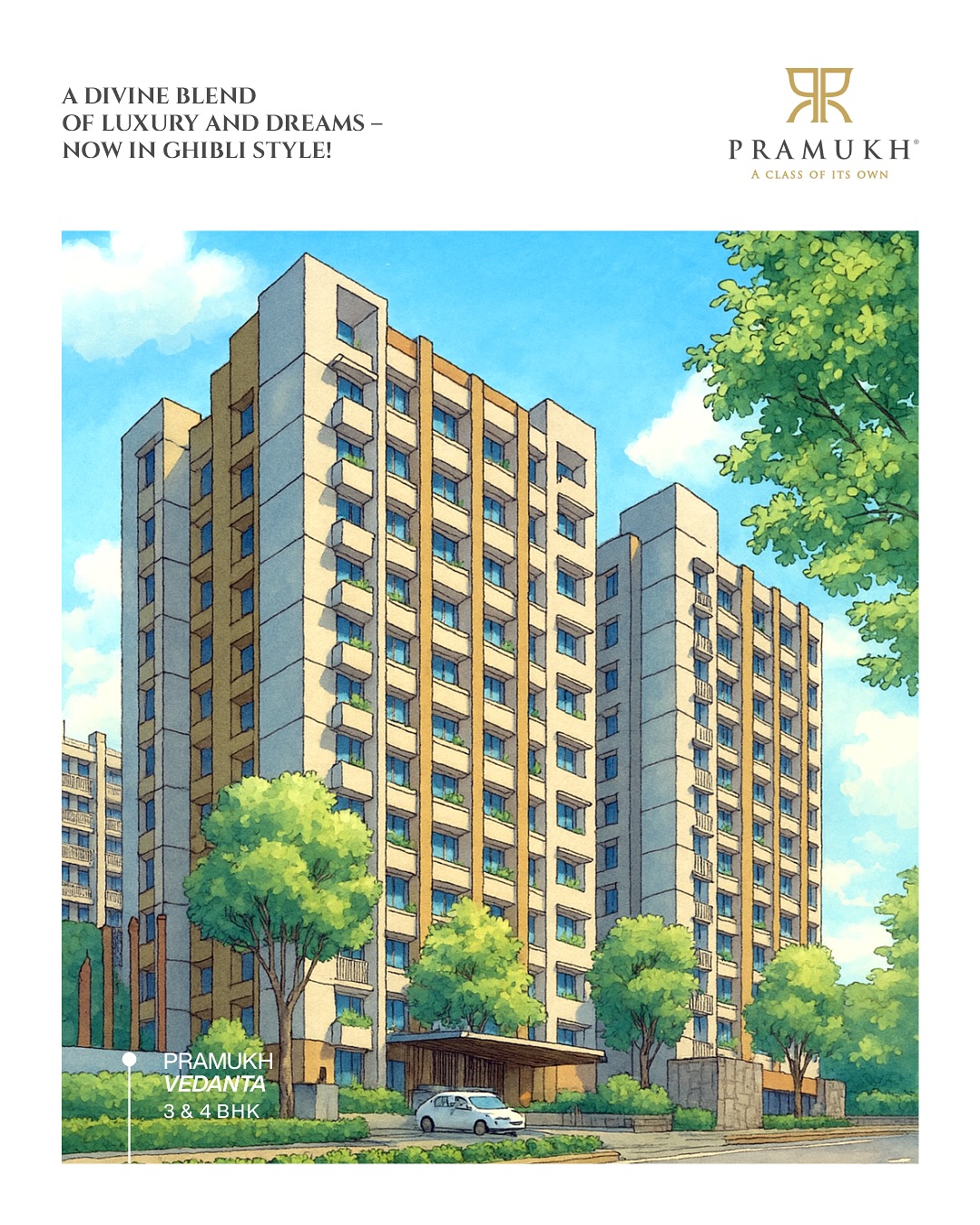 Pramukh Group,  GhibliArt, LuxuryLiving, pramukh, instatrend, realestate, ghibli
