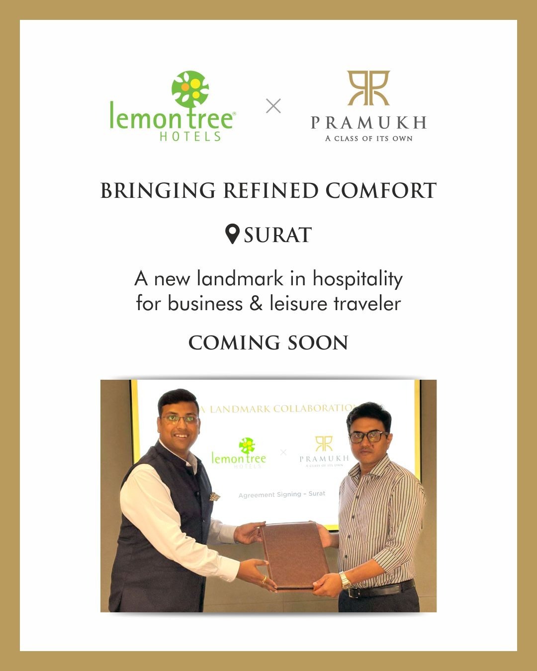 Pramukh Group,  SuratHotels, LemonTreeHotels, PramukhGroup, AsarmaSurat, HospitalityRedefined, NewInSurat, TravelSurat, HotelLaunch, BusinessAndLeisure