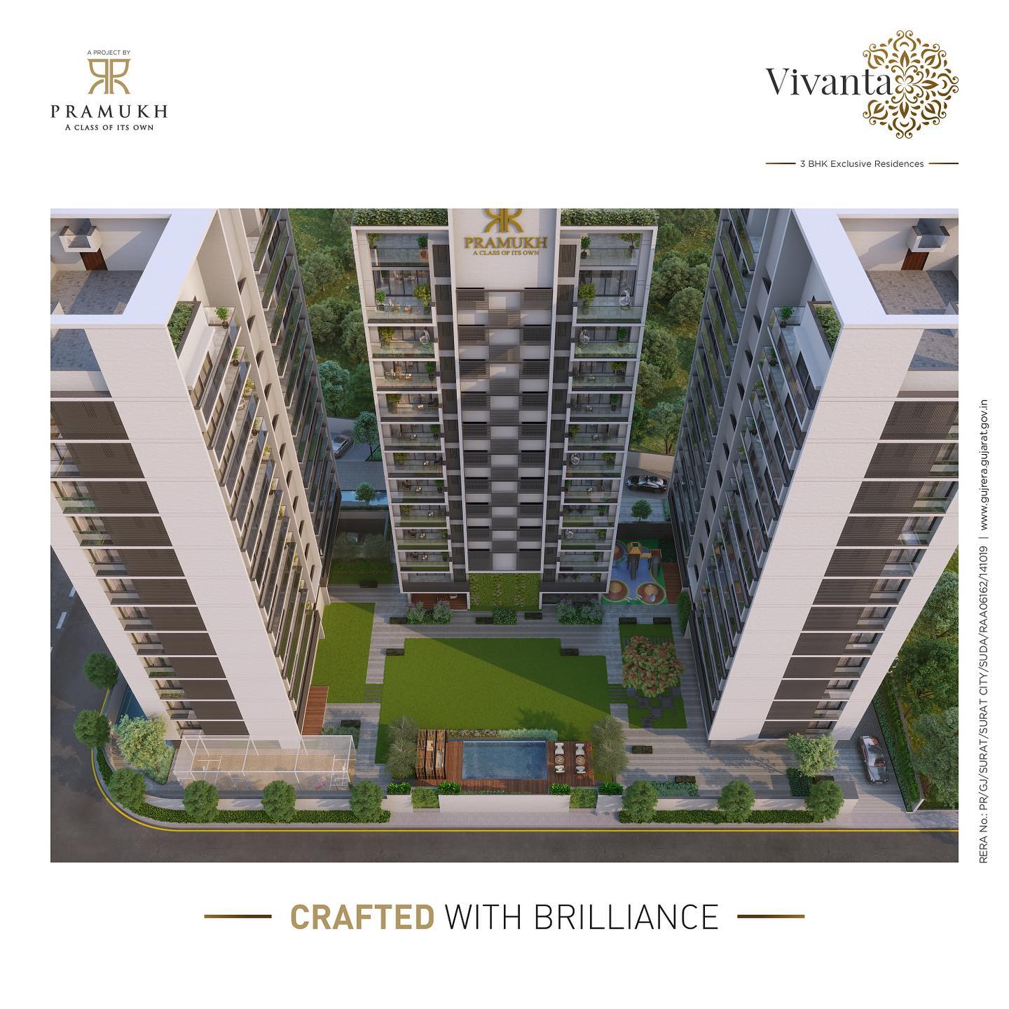 Pramukh Group,  Residential, Vivanta, Surat, ResidentialProperty, ResidentialProjects, 3BHK, 3BHKApartments, LuxuriousFlat, luxurioushomes