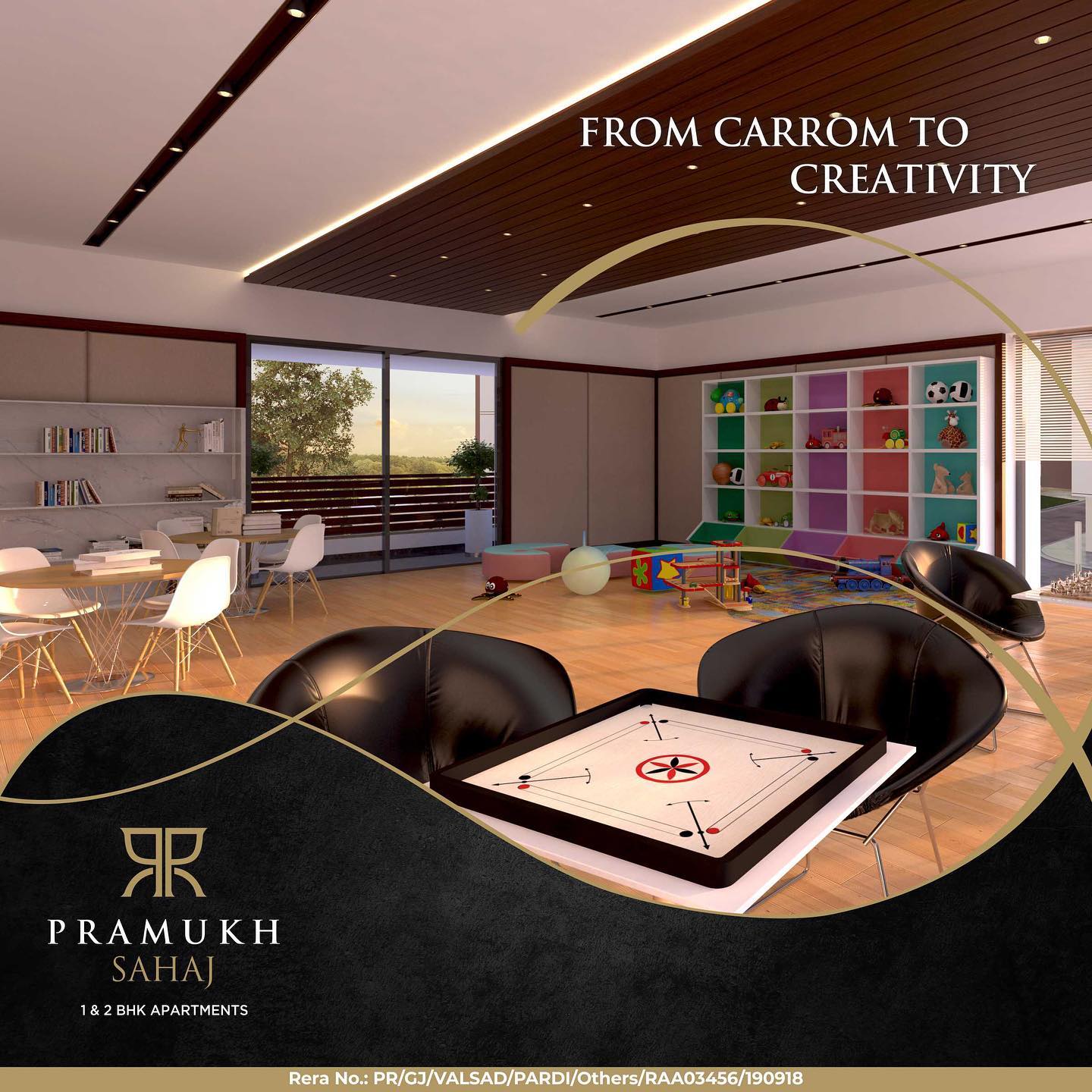Pramukh Group,  PramukhGroup, RealEstate, AClassOfItsOwn, Sahaj, AffordableHomes, ResidentialProjects, 1BHK, 2BHK, 1BHKApartments, 2BHKApartments, ClubHouse, Memories, Carrom, Carromgame