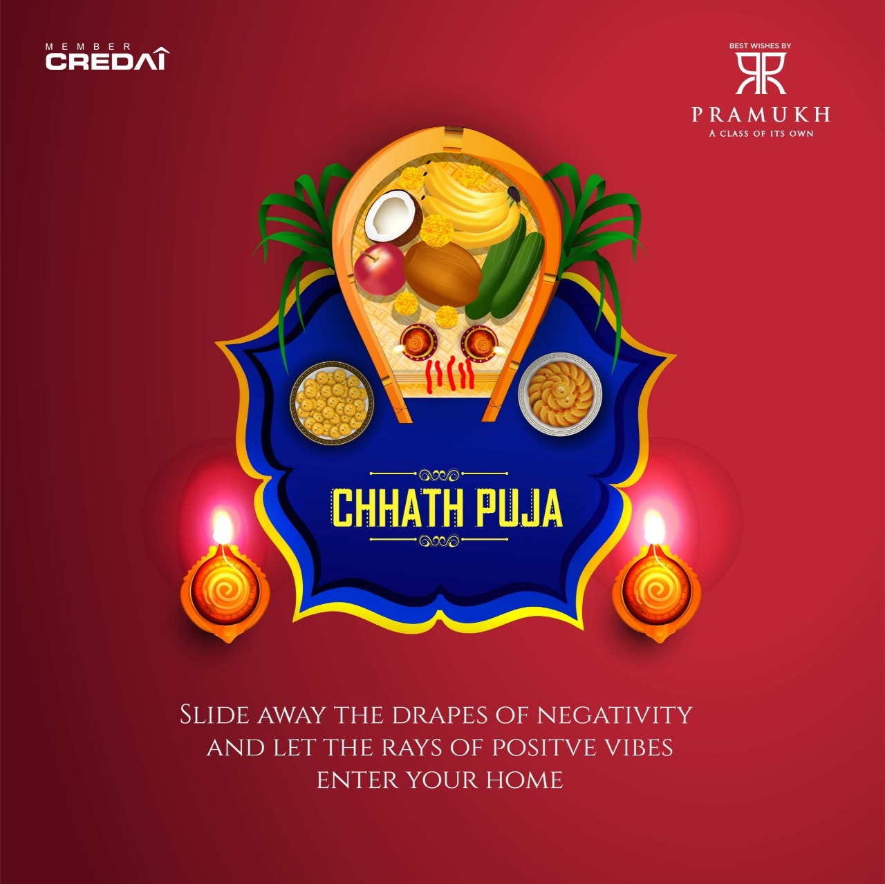 Pramukh Group,  PramukhGroup, RealEstate, ChathPuja, Chath, HappyChathPuja