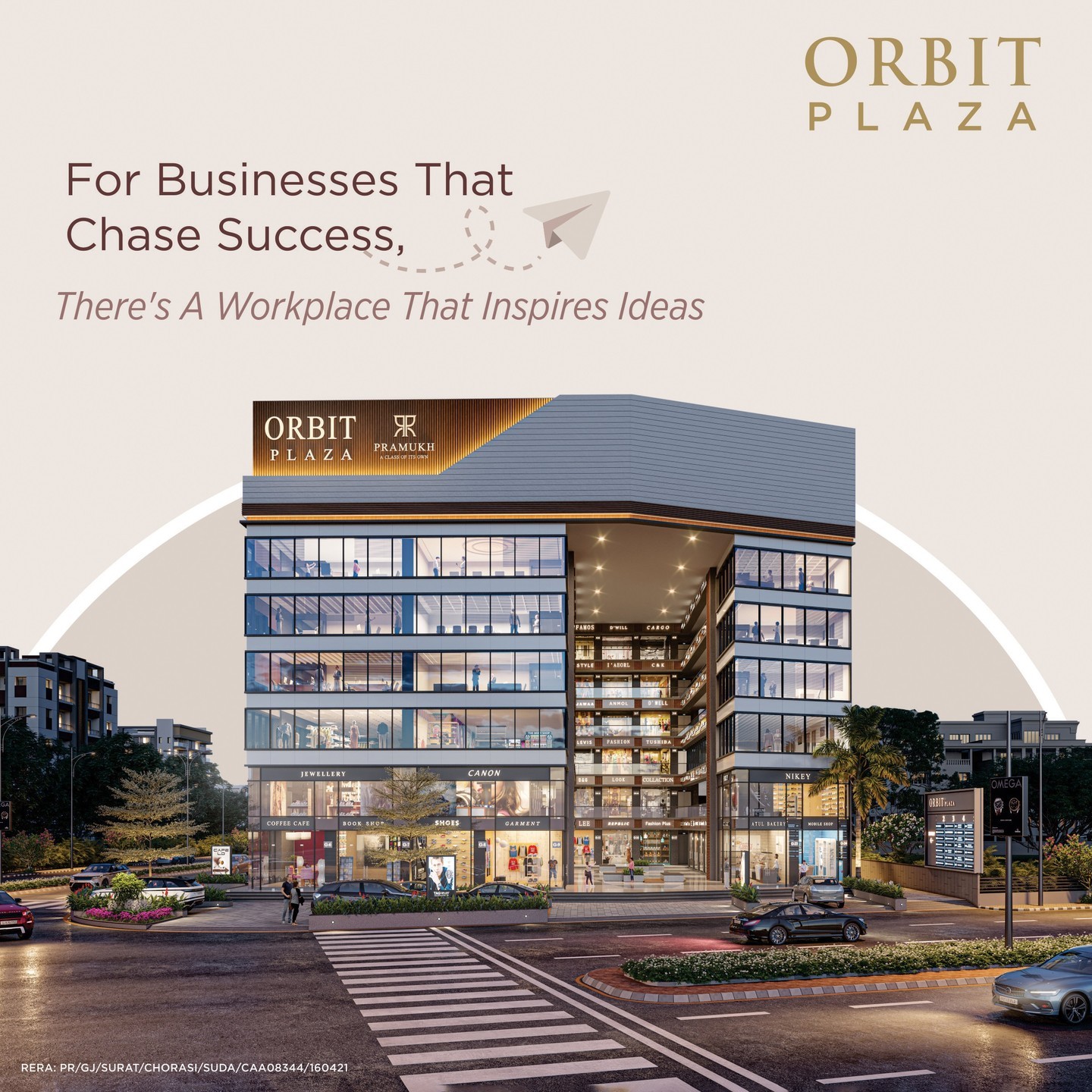 Pramukh Group,  OrbitPlaza, Surat, CommercialRealEstate, OfficeSpaces