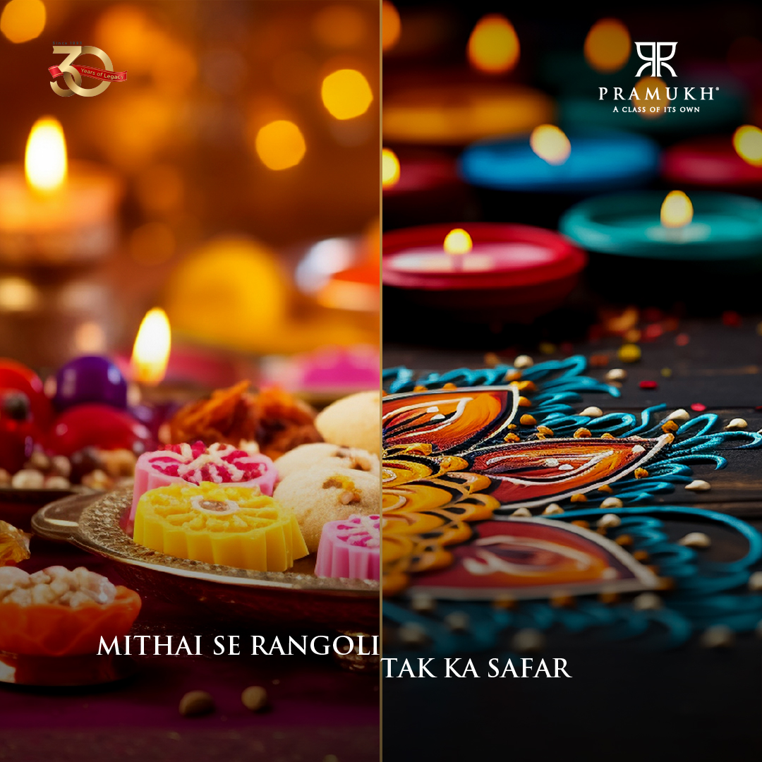 Pramukh Group,  Pramukh, Pramukhgroup, Pramukhhomes, Diwali, DiwaliPreparation, DiwaliKiSafai, DiwaliShopping, Dreams, Comfort, Luxury, RealEstate, Nature, ExplorePage, Rangoli, Mithai
